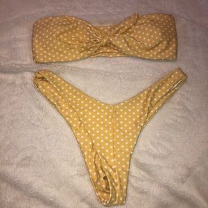 Yellow polka dot bikini